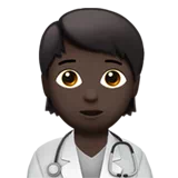 Health Worker: Dark Skin Tone — Apple