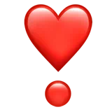 Heavy Heart Exclamation Mark Ornament — Apple