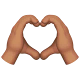 Heart Hands: Medium Skin Tone — Apple
