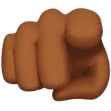 Index Pointing at the Viewer: Medium-Dark Skin Tone — Apple