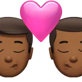 Kiss: Man, Man, Medium-Dark Skin Tone — Apple