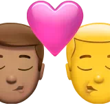 Kiss - Man: Medium Skin Tone, Man: No Skin Tone — Apple