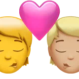키스: 사람, 사람, 피부 톤 없음, Medium-밝은 피부 톤 — Apple