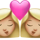 Kiss: Woman, Woman, Medium-Light Skin Tone — Apple