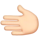 Leftwards Hand: Light Skin Tone — Apple