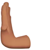 Leftwards Pushing Hand: Medium Skin Tone — Apple