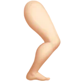 Leg: Light Skin Tone — Apple