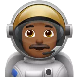 Man Astronaut: Medium-Dark Skin Tone — Apple