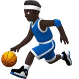 Man Bouncing Ball: Dark Skin Tone — Apple