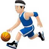 Man Bouncing Ball: Light Skin Tone — Apple