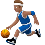 Man Bouncing Ball: Medium Skin Tone — Apple
