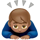 Man Bowing: Medium Skin Tone — Apple