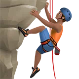 Man Climbing: Medium Skin Tone — Apple