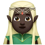 Man Elf: Dark Skin Tone — Apple