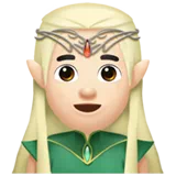 Man Elf: Light Skin Tone — Apple