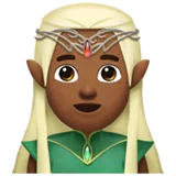 Man Elf: Medium-Dark Skin Tone — Apple