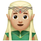 Man Elf: Medium-Light Skin Tone — Apple