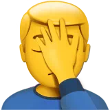 Man Facepalming — Apple