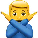 Man Gesturing No — Apple