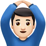 Man Gesturing OK: Light Skin Tone — Apple