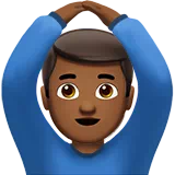 Man Gesturing OK: Medium-Dark Skin Tone — Apple