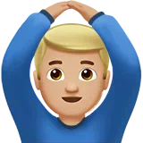 Man Gesturing OK: Medium-Light Skin Tone — Apple