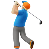 Man Golfing: Medium-Light Skin Tone — Apple