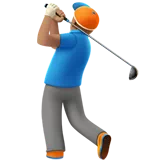 Man Golfing: Medium Skin Tone — Apple