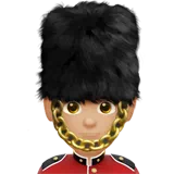 Man Guard: Medium-Light Skin Tone — Apple