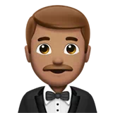 Man in Tuxedo: Medium Skin Tone — Apple