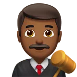 Man Judge: Medium-Dark Skin Tone — Apple