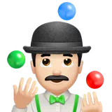 Man Juggling: Light Skin Tone — Apple