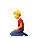 Man Kneeling — Apple