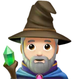 Man Mage: Light Skin Tone — Apple