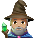 Man Mage: Medium-Light Skin Tone — Apple