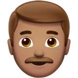 Man: Medium Skin Tone — Apple