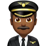 Man Pilot: Medium-Dark Skin Tone — Apple