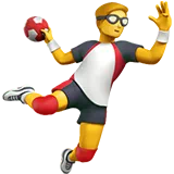 Man Playing Handball — Apple
