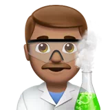 Man Scientist: Medium Skin Tone — Apple