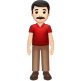 Man Standing: Light Skin Tone — Apple