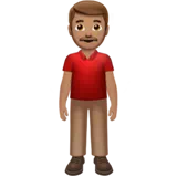 Man Standing: Medium Skin Tone — Apple