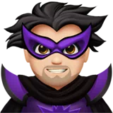 Man Supervillain: Light Skin Tone — Apple