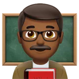 Man Teacher: Medium-Dark Skin Tone — Apple