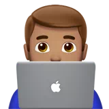 남자 기술자: 중간 피부 톤 — Apple