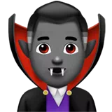 Man Vampire: Medium-Dark Skin Tone — Apple