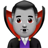 Man Vampire: Medium-Light Skin Tone — Apple