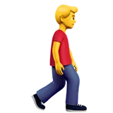 Man Walking Facing Right — Apple