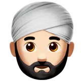 Man Wearing Turban: Light Skin Tone — Apple