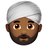 Man Wearing Turban: Medium-Dark Skin Tone — Apple