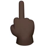 Middle Finger: Dark Skin Tone — Apple